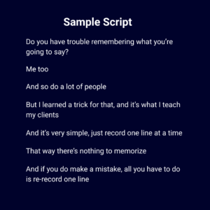 simple social media video script
